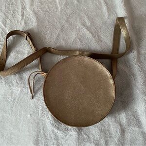 Madewell The Simple Circle crossbody: metallic edition bag